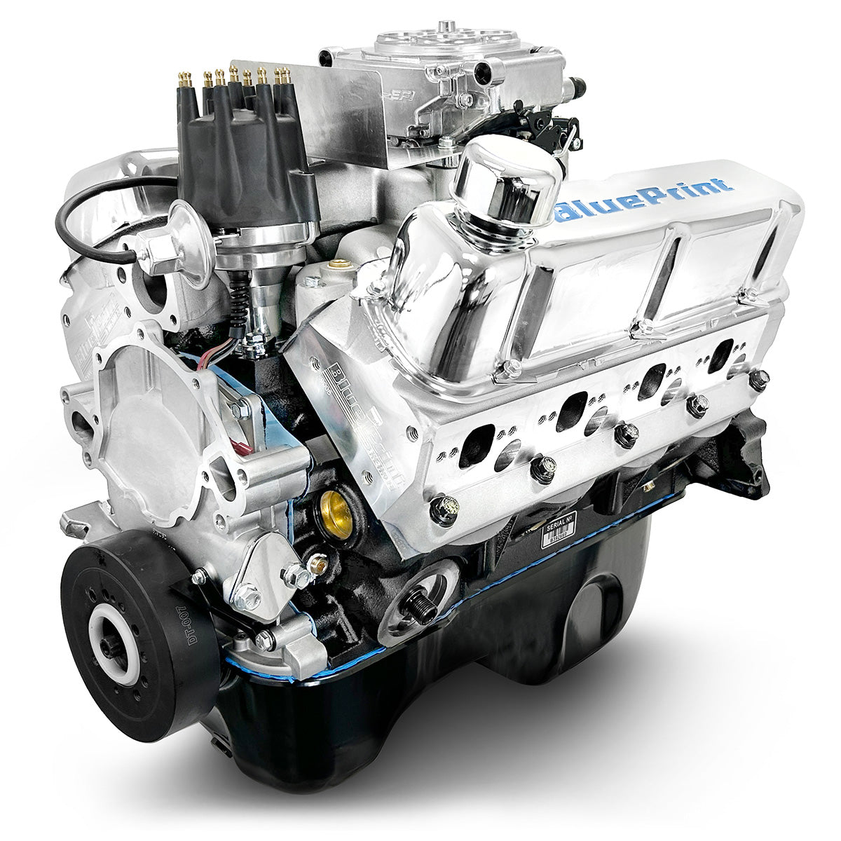 New BluePrint Small Block Ford 347 c.i. Crate Engine - dressed longblock w/ EFI - BP3479RCTF